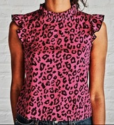 Różowa bluzka damska w panterke 