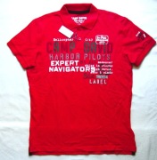 KOSZULKA MĘSKA POLO RED COTTON M CAMP DAVID