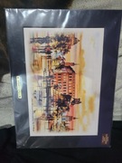 Obraz Kyiv ceramiczny w naturalnej ramce 