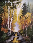 Akryl 50x40 JESIENNA DROGA 