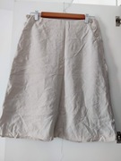 Marks&Spencer M 38 spódnica lniana z podszewką beżowa