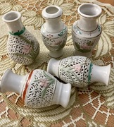 Ażurowe wazoniki, porcelana, Chiny
