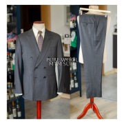 Nieużywany dwurzędowy garnitur na miarę MTM, John Tailor r48s 100% wełna