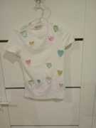 Bluzeczka biała bawełniana w serduszka rozmiar 38