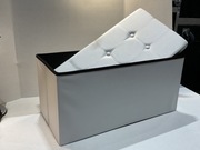 Deuba białe tapicerowane siedzenie przechowalnia