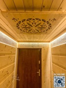 Lampa i deska rzeźbiona