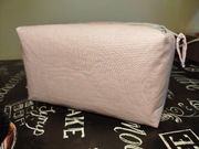 Kosmetyczka materiałowa ręcznie szyta duża różowa paski