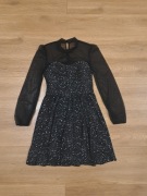 Sukienka, kolor czarno-srebrny, rozmiar S, Shein