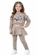 Modny komplet dziewczęcy bluza + spódniczka legginsy 2w1 116