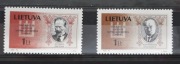 Znaczki czyste Litwa z1994r.Mi548-549 działacze 