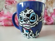 Kubek ręcznie malowany - Stitch i 101 Dalmatyńczyków