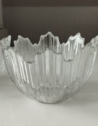 Dwie szklane salaterki "sople lodu", cena kompletu 