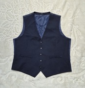 Kamizelka garniturowa Slim  XL Granatowa Burton Menswear London