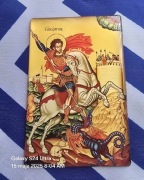 Magnes na lodówkę 3D Ikona Św.Jerzy, Meteory Klasztor św.Barbary Grecja.