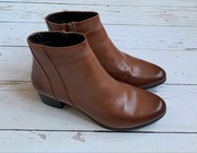 5th Avenue Brązowe Botki Skórzane Na Niskim Obcasie r. 41 Nowe !