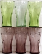Coca cola. Szklanki z klasycznym wzorem. 6 sztuk, trzy kolory.