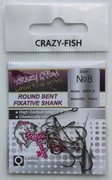 Haczyk Crazy Fish  Round Bent Fixative Shank #8