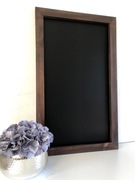 Tablica magnetyczna kredowa w prostej ramie palisander na ścianę 