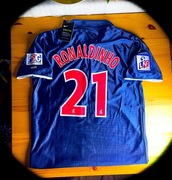 (S) Ronaldinho 21 PSG 2001/2002 Nowa Jersey Granatowa Koszulka do Sportu