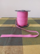 Lamówka bawełniana zaprasowana - kolor jasny różowy, 30 mb