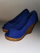 Dunnes chabrowe espadryle na koturnie 37 indygo 