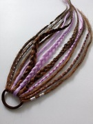 Dredy w gumce doczepy dredloki peruka warkoczyki zagęszczanie włosów treska