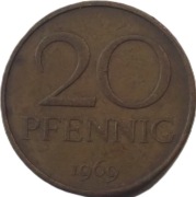 Niemcy NRD 20 fenigów z 1969 roku - OBEJRZYJ MOJĄ OFERTĘ