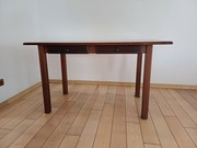 Duży solidny stół drewniany 155x75 z dwoma szufladami biurko drewniane 