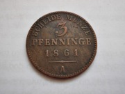 3 Pfenninge 1861 A