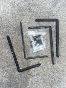 Metalowy wspornik czarny metalowy portowy ZESTAW 4 szt