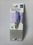 smycz do telefonu długa regulowana + krótka na nadgarstek  kolor fioletowy