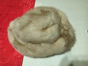 Czapka ze sztucznego futra vintage 