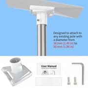 Uchwyt anteny starlink standard gen.3, przelotki ścian 2 szt.