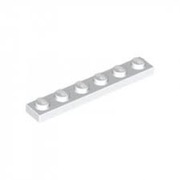 LEGO PANEL PŁYTKA 1X6 BIAŁY