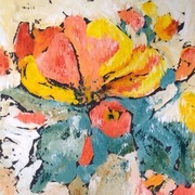 Obraz, kwiaty w wazonie