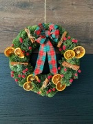 Wianek świąteczny z żywej jodły Nobilis