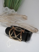 Massimo Contti skóra naturalna czarny złoto