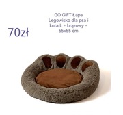Legowisko GO GIFT rozm.L łapa brązowa 