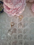 Kolczyki handmade ze stali nierdzewnej z naturalnych kamieni labradoryt