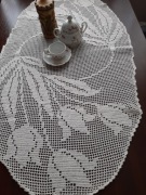 serweta owalna szydełko  BOHO handmade  90 x 50