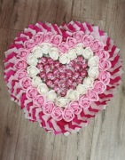 Bukiet jadalny Lindor 40 cm Różowy urodziny imieniny rocznica ślub wesele 