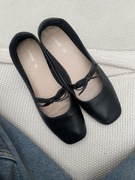 baletki czarne z kokardką