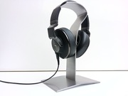 Stojak wieszak podstawka na słuchawki szczotkowana stal