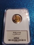 5 ZŁ 2008 MS68 GCN 