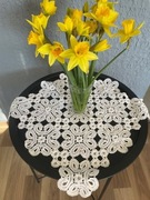 CUDNA BIAŁA SERWETA  SZYDEŁKOWA RĘCZNA ROBÓTKA  