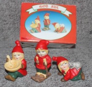 Zestaw 3 ceramicznych świątecznych figurek