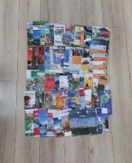 Zestaw map przewodników ulotek  vintage cały świat scrapbooking decoupage
