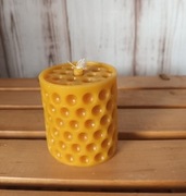 Świeca walec dekoracyjny z wosku pszczelego