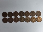 1975 - 1988 rok - 2 zł. Pełny komplet - wszystkie roczniki. 14 monet. 