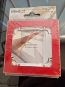 Karlik Deco czerwony/biały - ramka efekt szkła